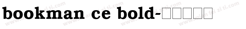 bookman ce bold字体转换